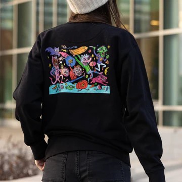 The Crew Sweatshirt DTG Front and Back 1
