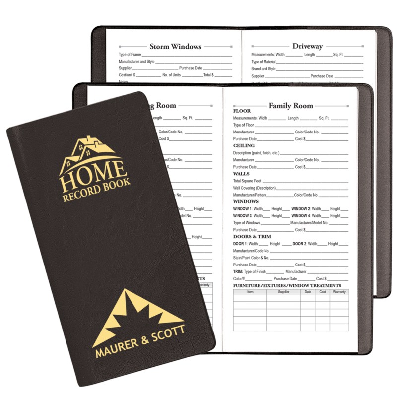 Home Record Book w/ Continental Cover 1 Home Record Book w/ Continental Cover 1