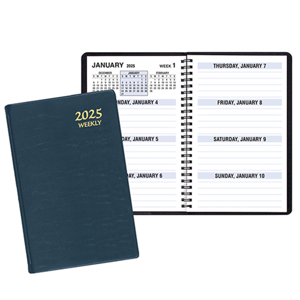 Large Print Weekly Desk Planner w/ Continental Vinyl Cover 1