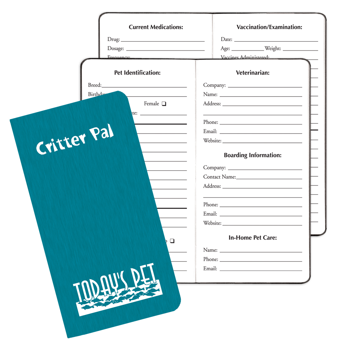 Critter Pal-Pet Information Journal/ Shimmer Covers 1