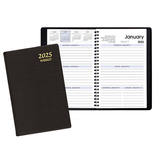 Weekly Desk Appointment Planner w/ Continental Vinyl Cover 1