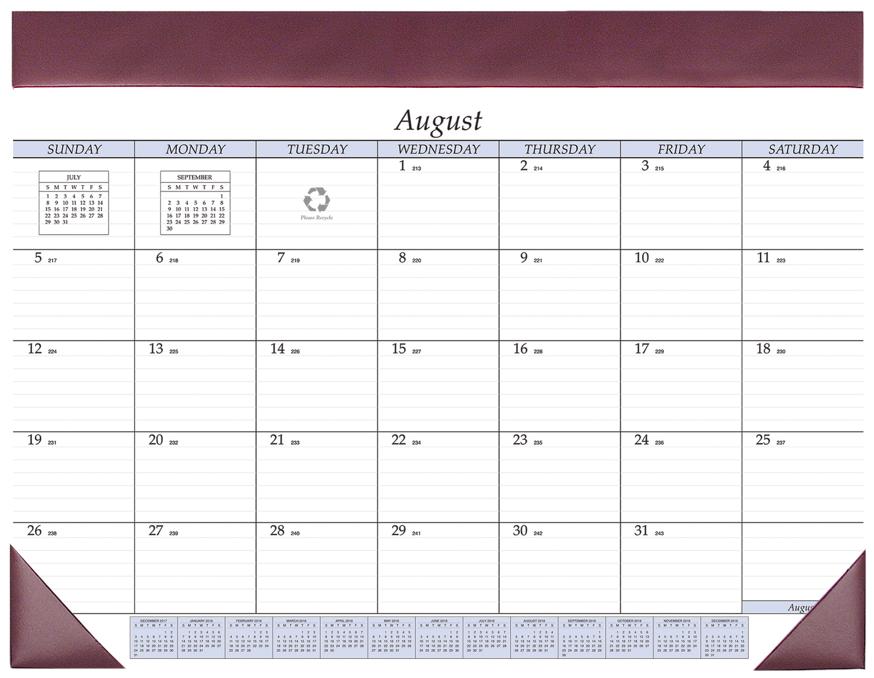 Academic Desk Calendar Pad 1