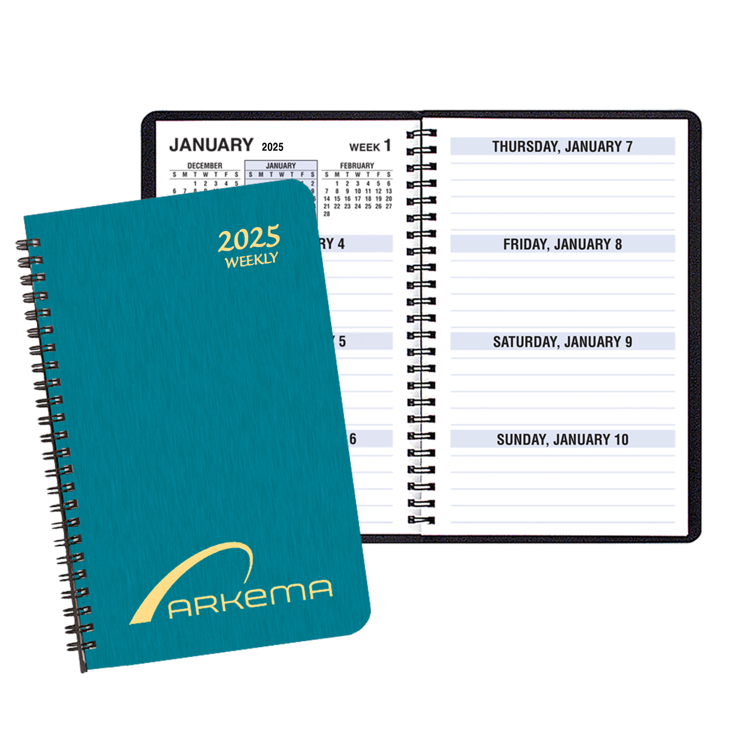 Large Print Weekly Desk Planner w/ Shimmer Cover 1