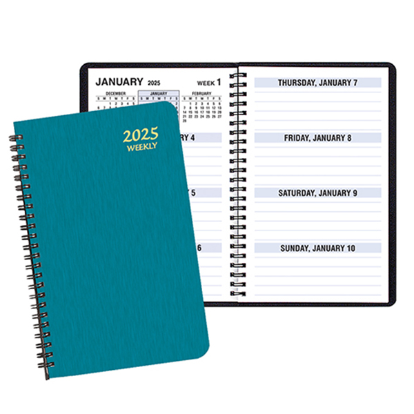 Large Print Weekly Desk Planner w/ Shimmer Cover 1