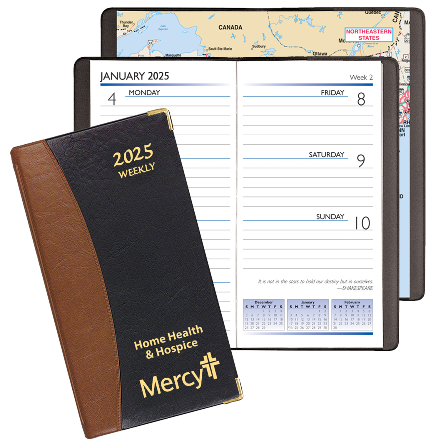 Carriage Weekly Pocket Planner w/ Brass Corners 1