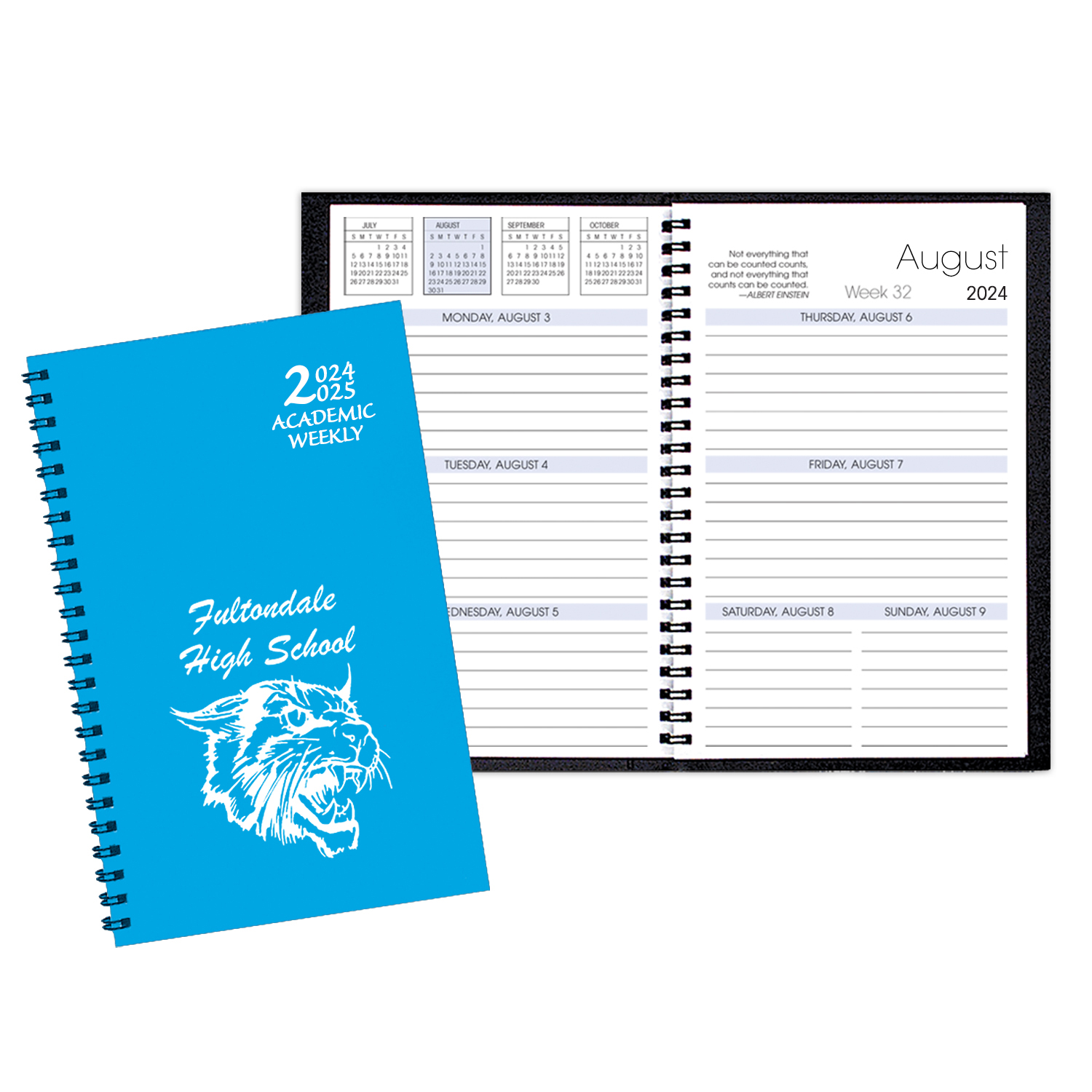Academic Weekly Planner w / Technocolor Cover 1