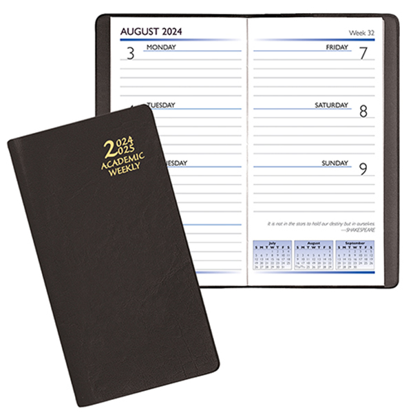 Academic Weekly Pocket Planner w/ Continental Vinyl Cover 1