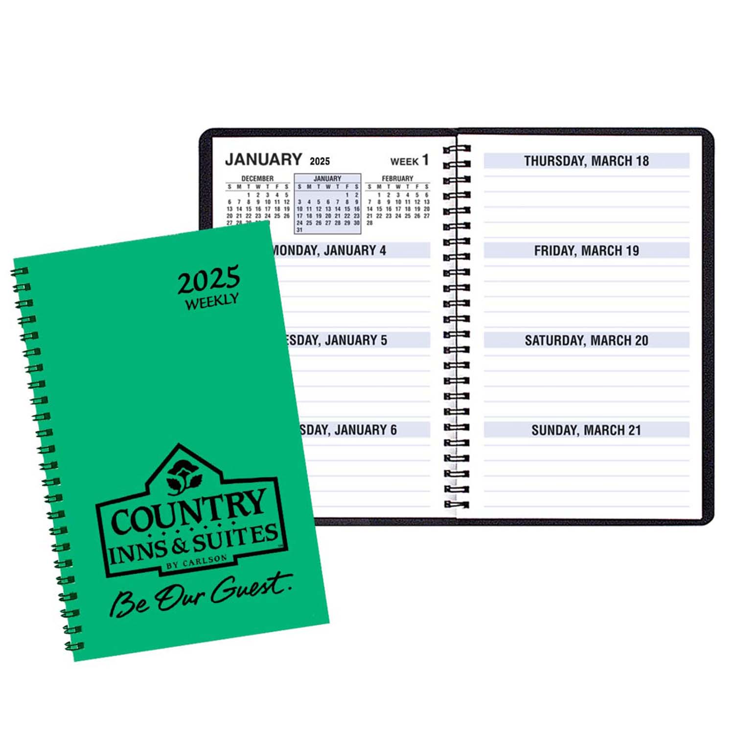 Large Print Weekly Desk Planners w/ TechnoColor Cover 1