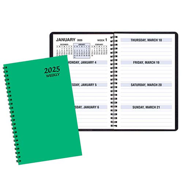 Large Print Weekly Desk Planners w/ TechnoColor Cover 1