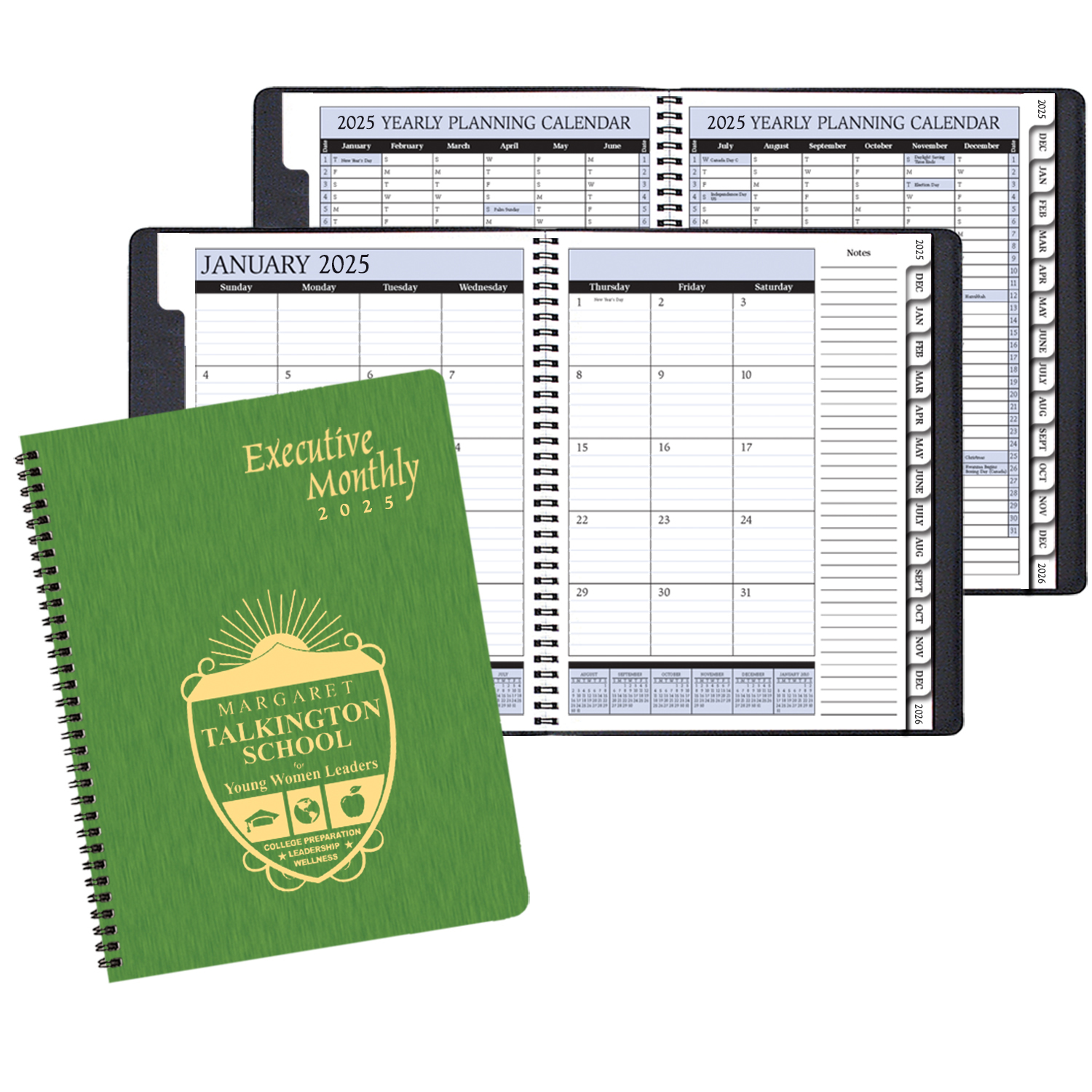 Executive Monthly Planner w/ Shimmer Cover 1