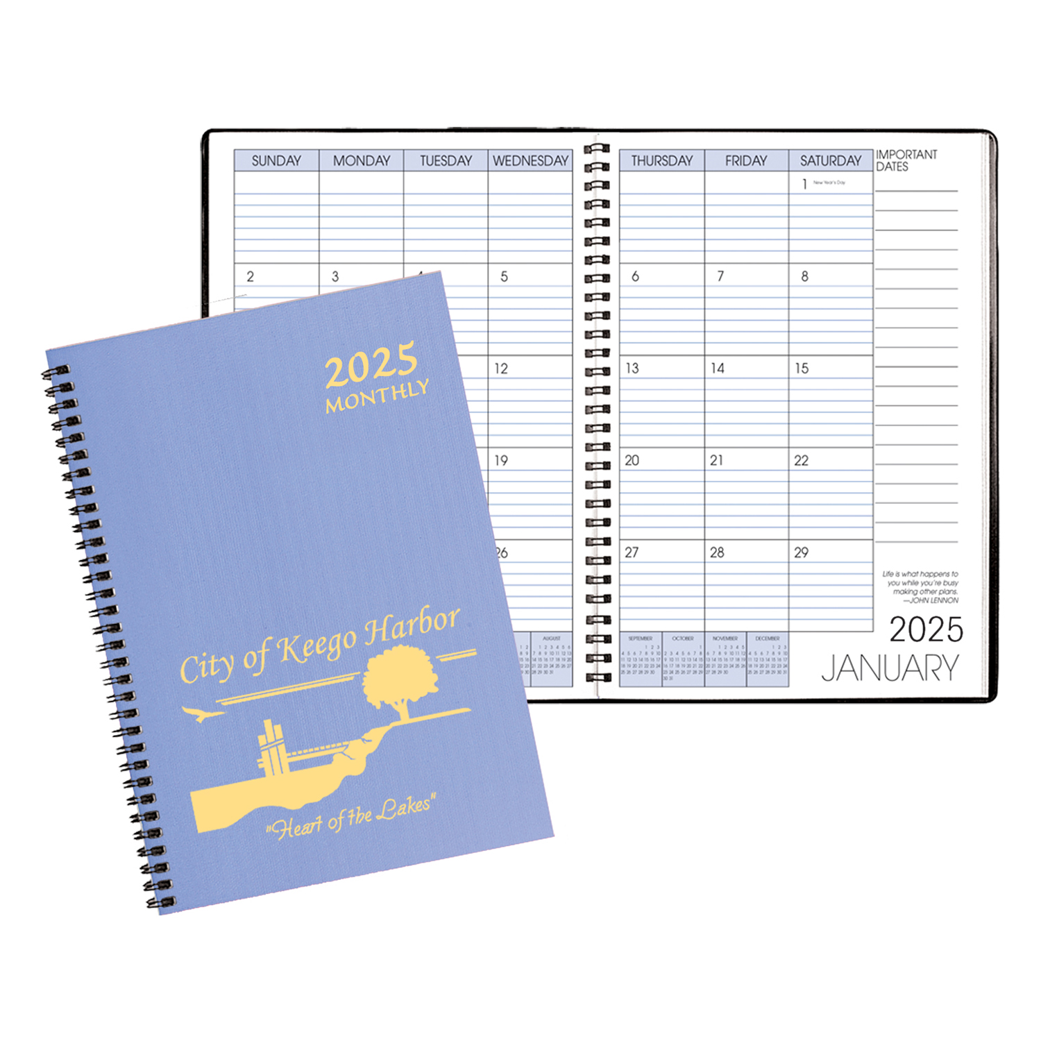 Monthly Desk Wire Bound Appointment Planner w/ Twilight Cover 1