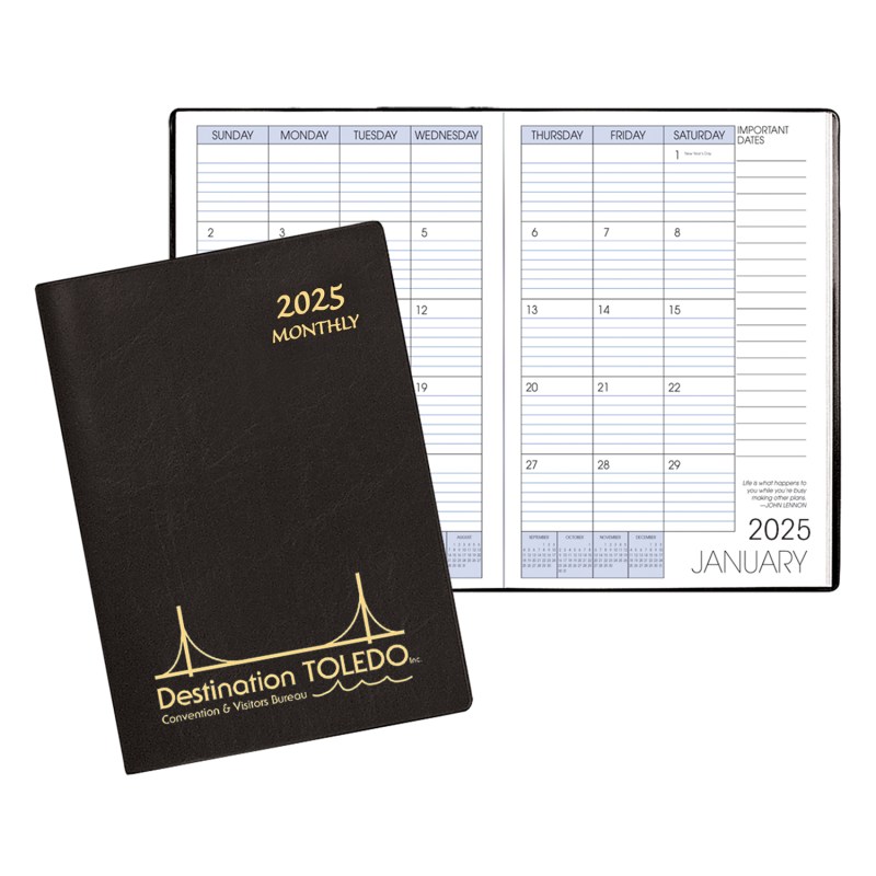 Monthly Desk Refillable Appointment Planner w/ Continental Vinyl Cover 1 Monthly Desk Refillable Appointment Planner w/ Continental Vinyl Cover 1