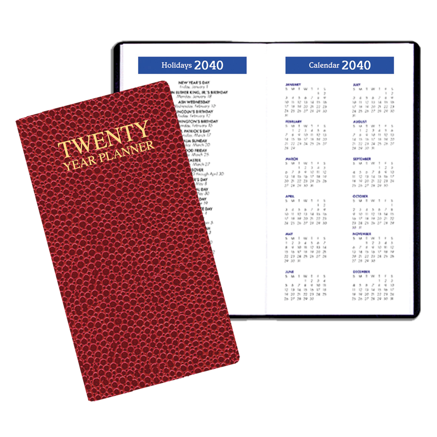 20 Year Reference Calendar w/ Cobblestone Cover 1