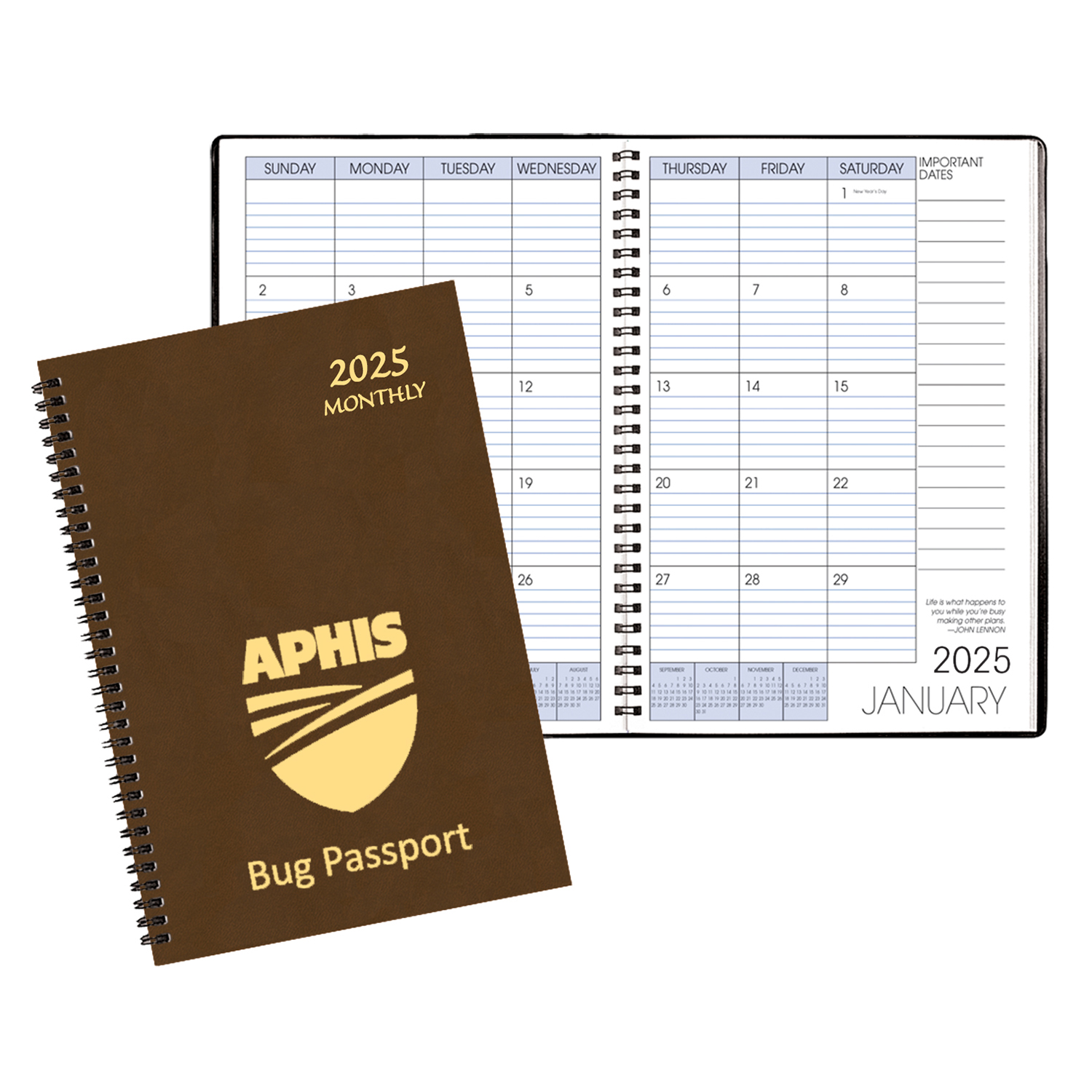 Monthly Desk Wire Bound Appointment Planner w/ Canyon Cover 1