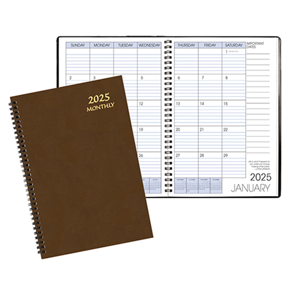Monthly Desk Wire Bound Appointment Planner w/ Canyon Cover 1