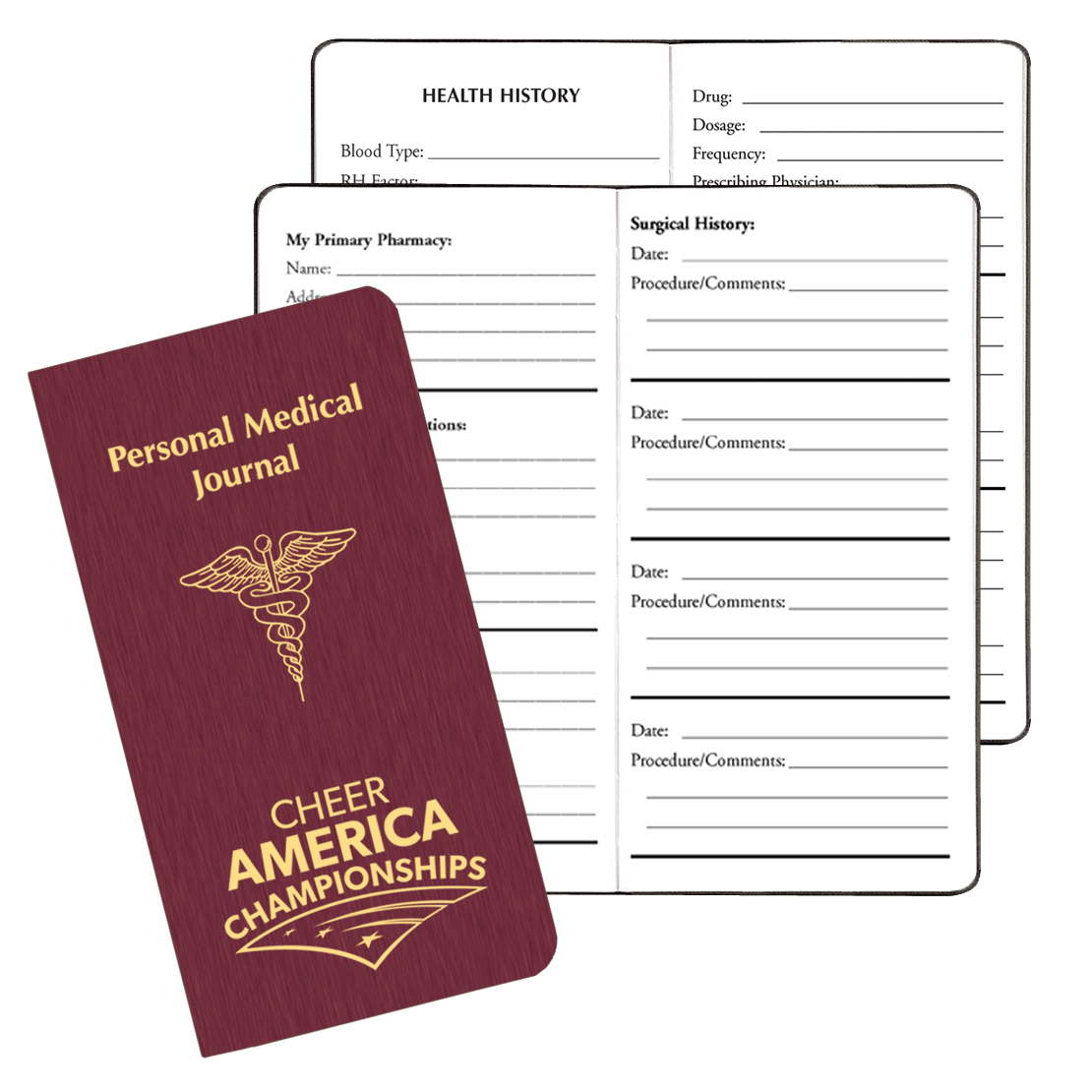 Personal Medical Journal w/ Shimmer Cover 1