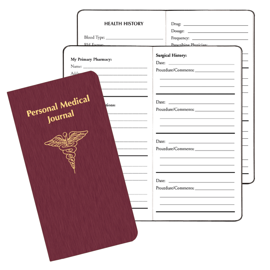 Personal Medical Journal w/ Shimmer Cover 1