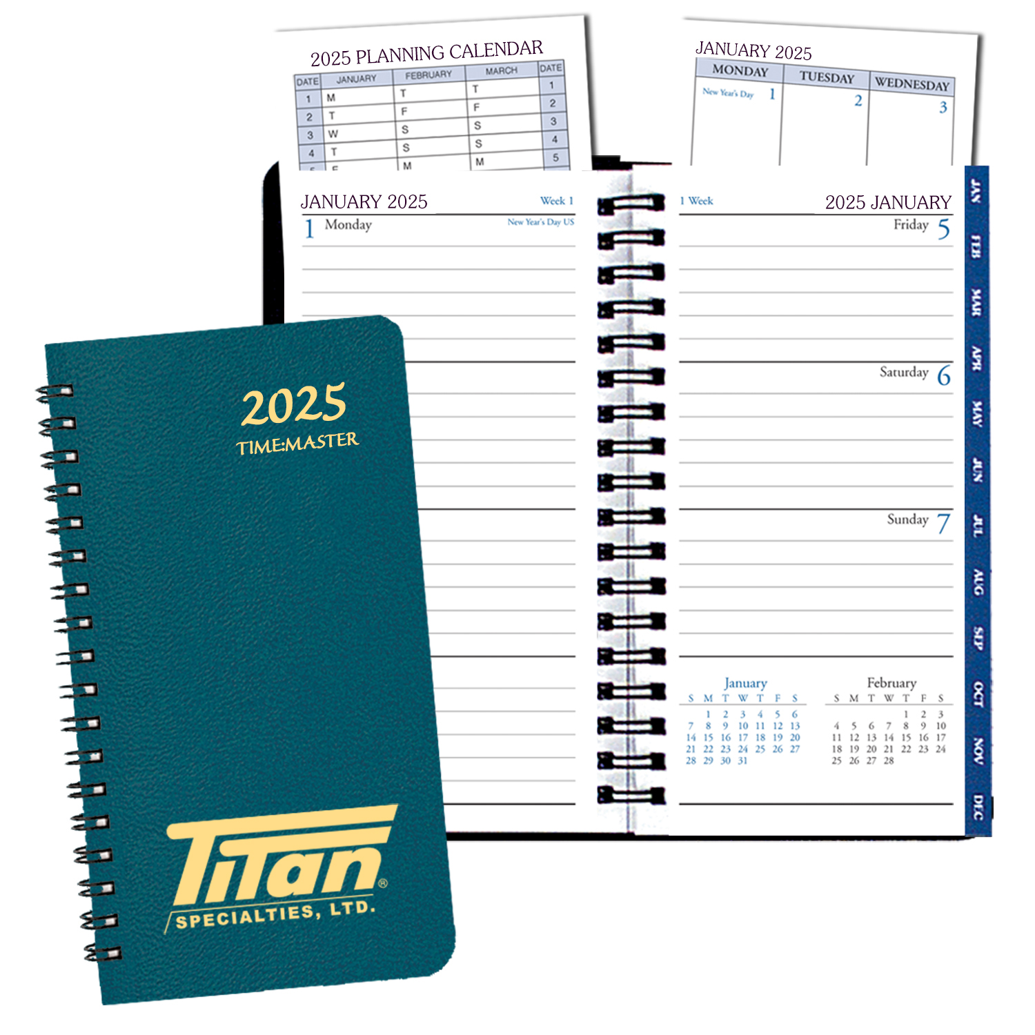 Time Management Pocket Planner w/ Leatherette Cover 1