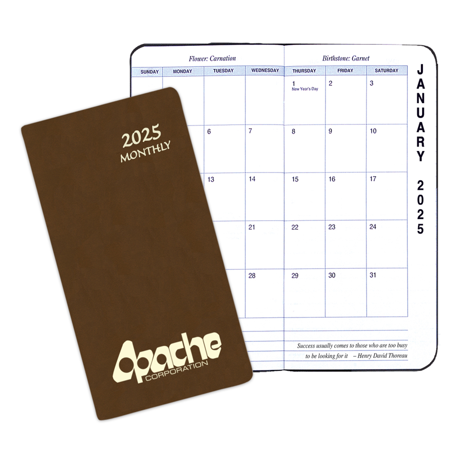 Monthly Pocket Planner w/ Canyon Cover - Upright Format 1