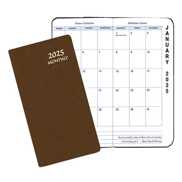 Monthly Pocket Planner w/ Canyon Cover - Upright Format 1