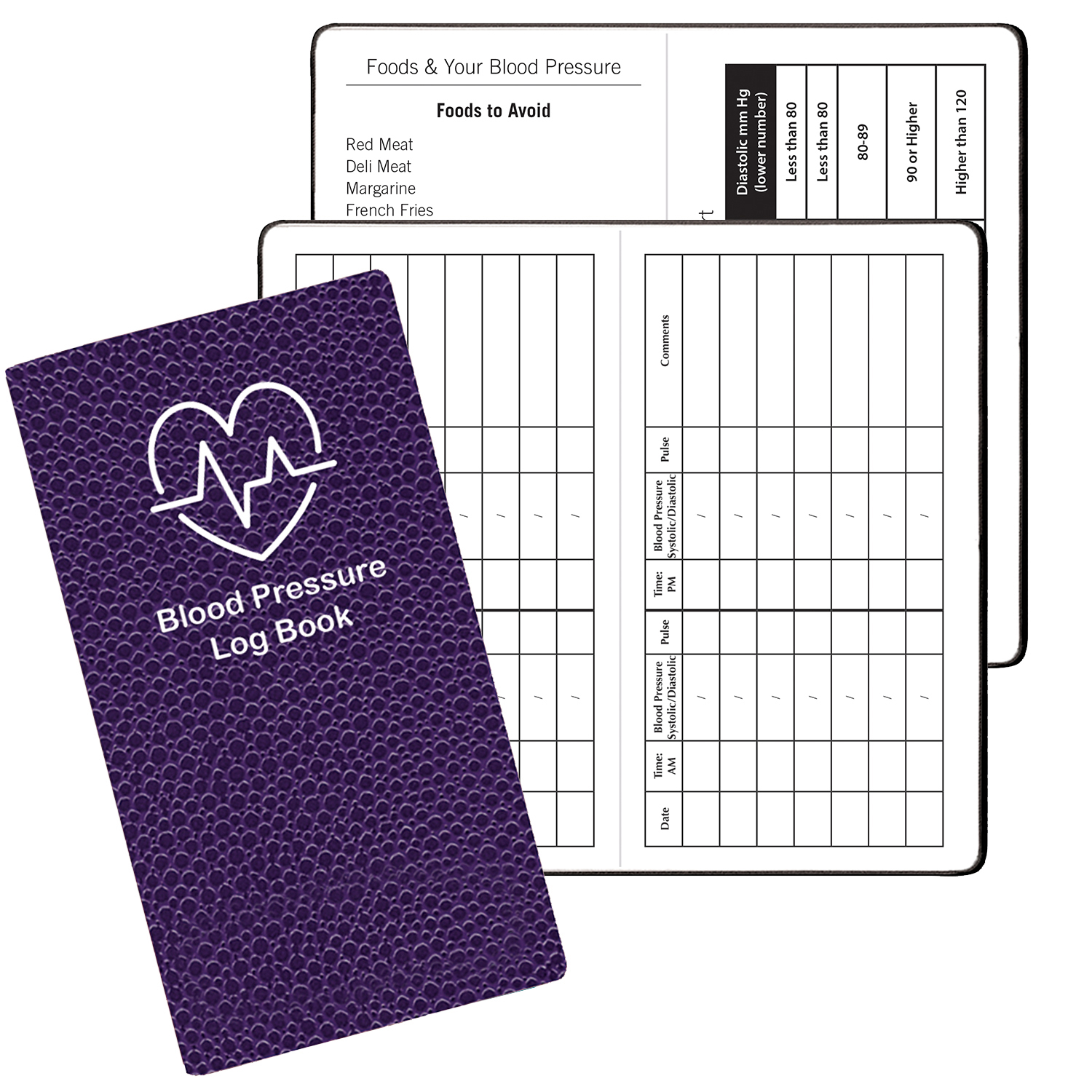 Blood Pressure Log Book w/ Cobblestone Cover 1