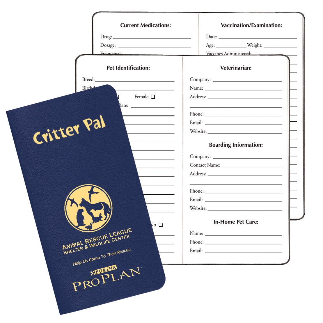 Critter Pal-Pet Medical Journal/ Leatherette Cover 1