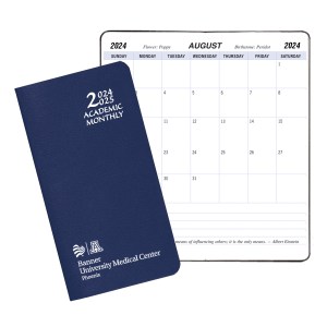 Academic Monthly Pocket Planner w/ Leatherette Cover 1 Academic Monthly Pocket Planner w/ Leatherette Cover 1