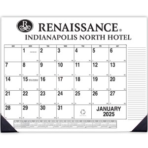 Side Custom Desk Pad Calendar (1 Color) 1 Side Custom Desk Pad Calendar (1 Color) 1