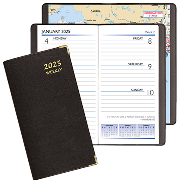 Continental Weekly Pocket Planner w/ Brass Corners 1
