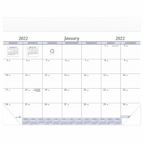 Desk Pad Calendar w/ Leatherette Header 1