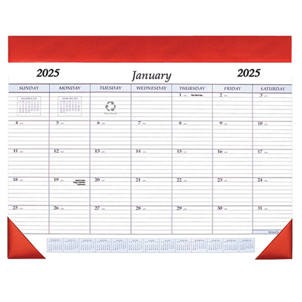 Desk Pad Calendar w/ Leatherette Header 1