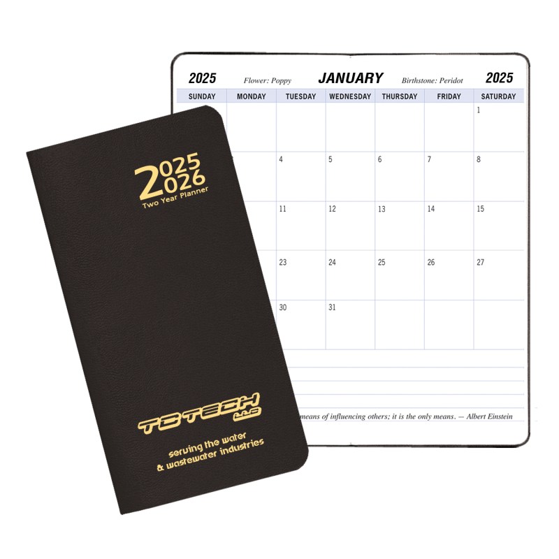 Two Year Pocket Planner w/ Leatherette Cover 1 Two Year Pocket Planner w/ Leatherette Cover 1