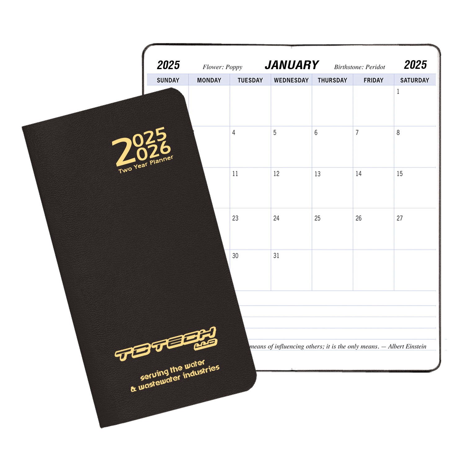Two Year Pocket Planner w/ Leatherette Cover 1