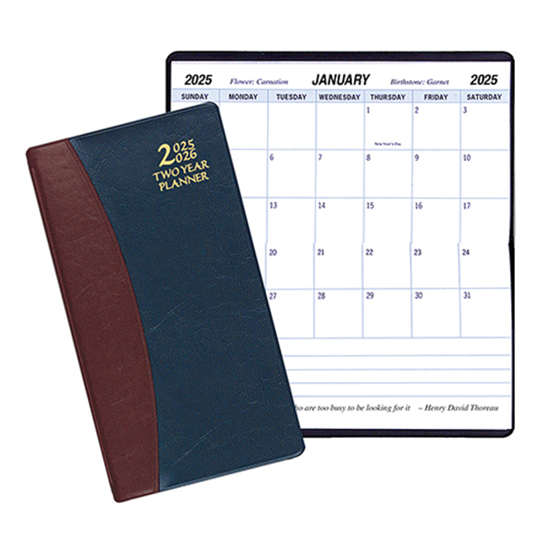 Two Year Pocket Planner w/ Carriage Vinyl Cover 1