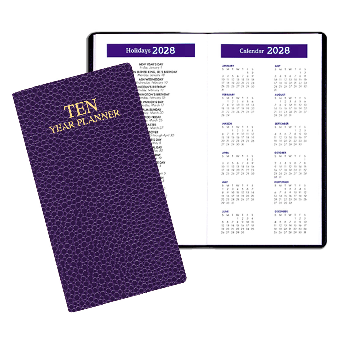 10 Year Reference Calendar w/ Cobblestone Cover 1
