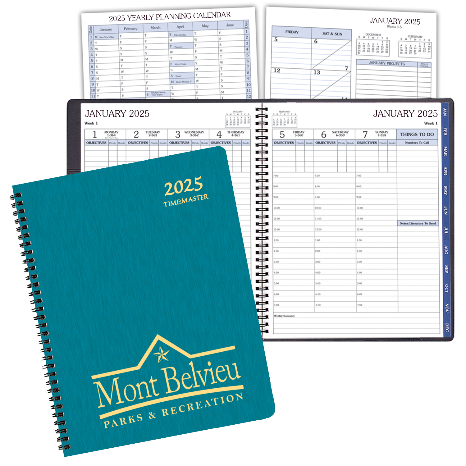Time Management Planner w/ Shimmer Cover 1