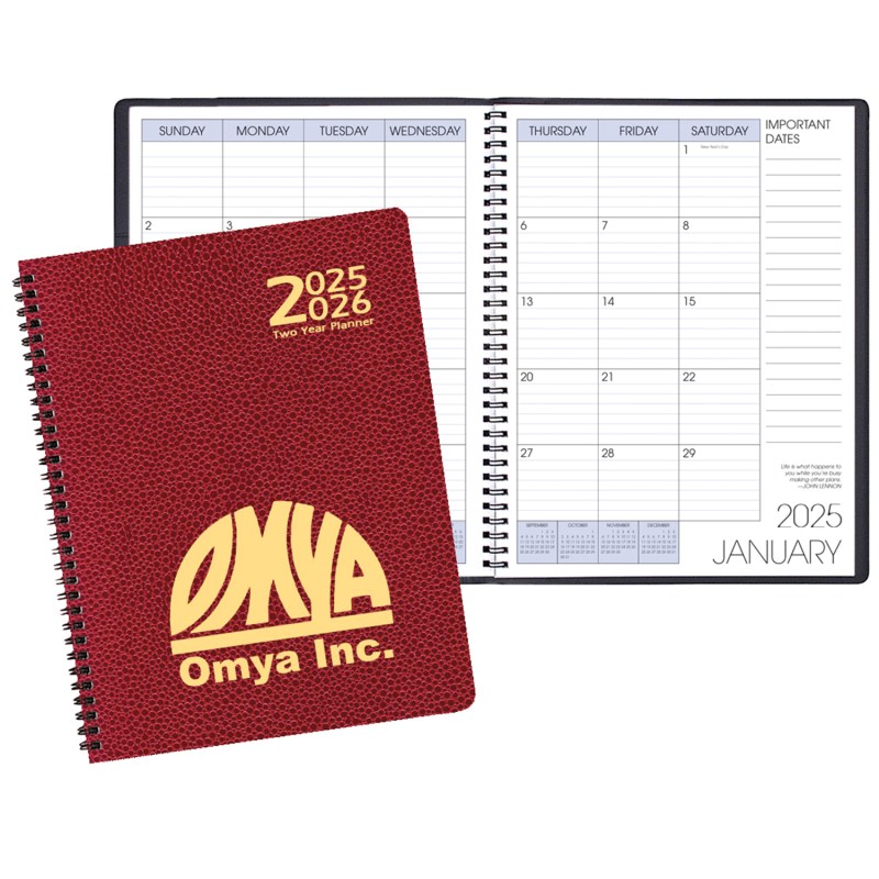 Two Year Monthly Desk Planner w/ Cobblestone Cover 1 Two Year Monthly Desk Planner w/ Cobblestone Cover 1