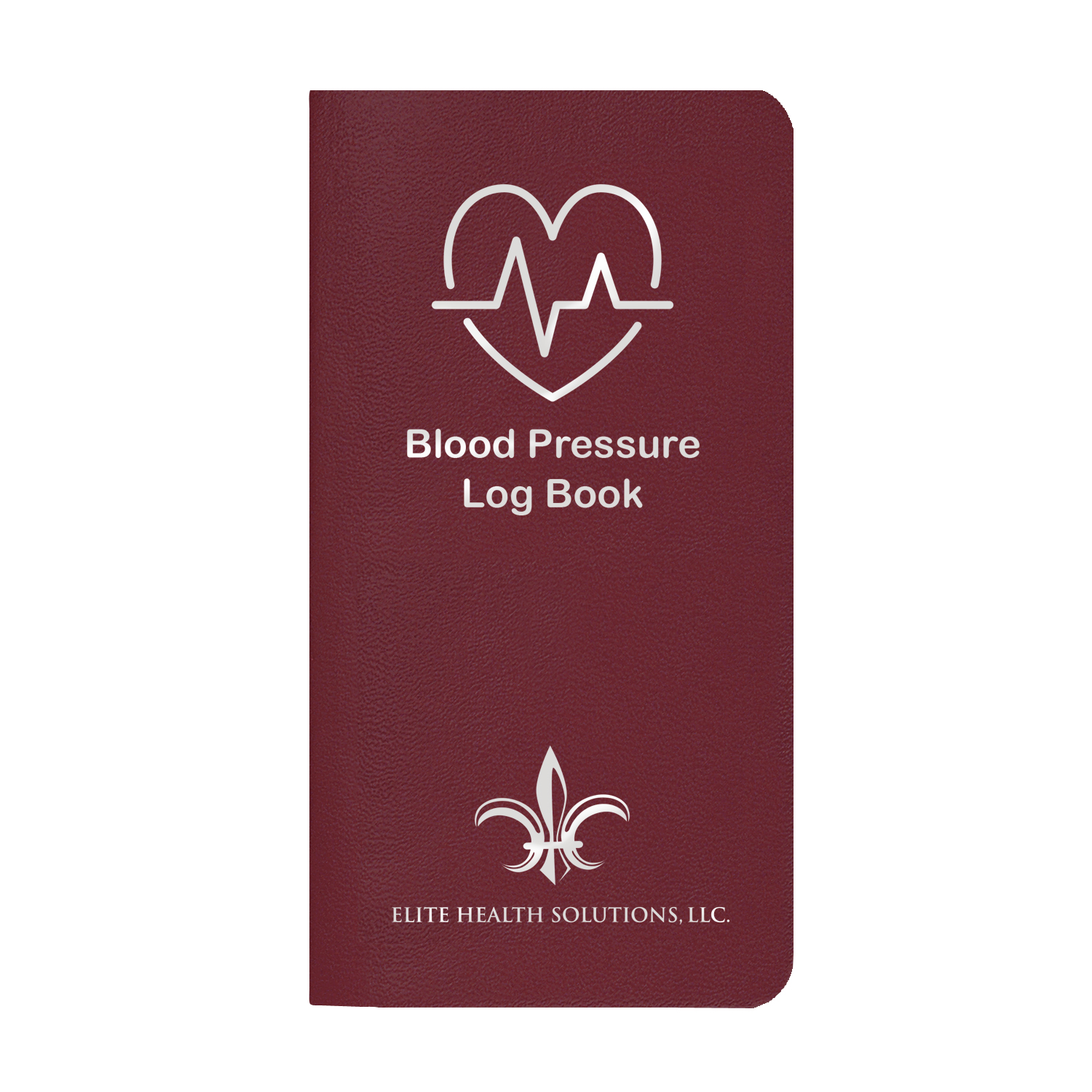 Blood Pressure Log Book w/ Leatherette Cover 1