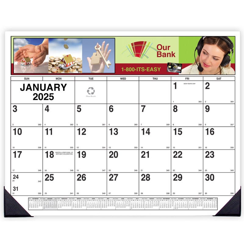 Custom 4 Color Desk Pad Calendar 1 Custom 4 Color Desk Pad Calendar 1