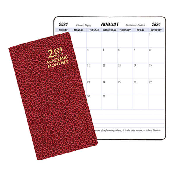 Academic Monthly Pocket Planner w/ Cobblestone Cover 1