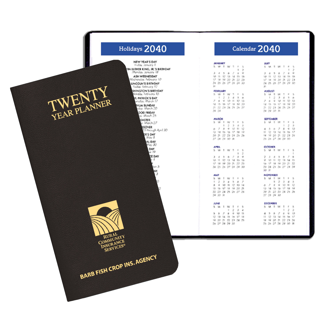 20 Year Reference Planner w/ Leatherette Cover 1