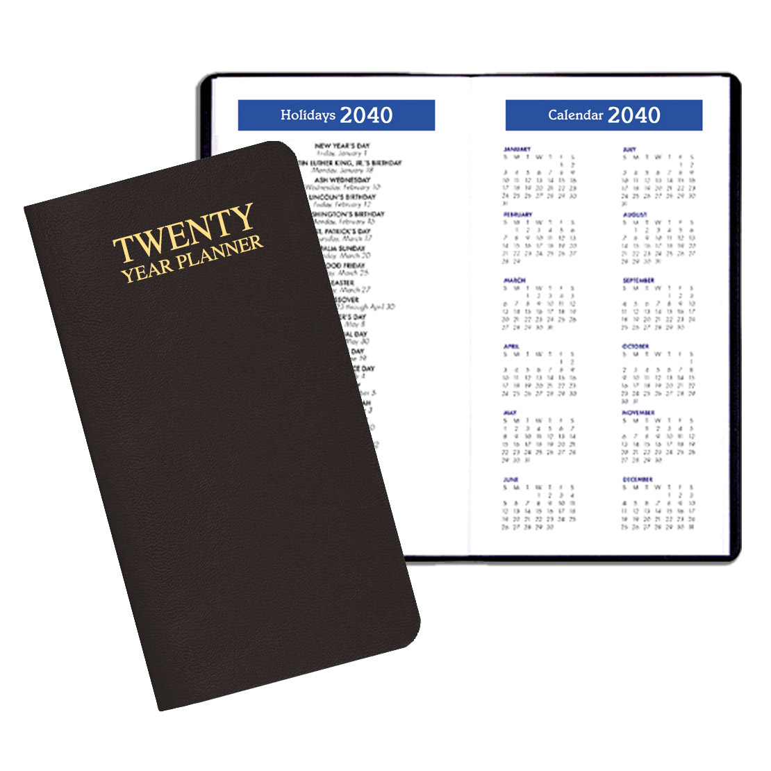 20 Year Reference Planner w/ Leatherette Cover 1