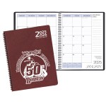 Two Year Monthly Desk Planner w/ Leatherette Cover 1 Two Year Monthly Desk Planner w/ Leatherette Cover 1