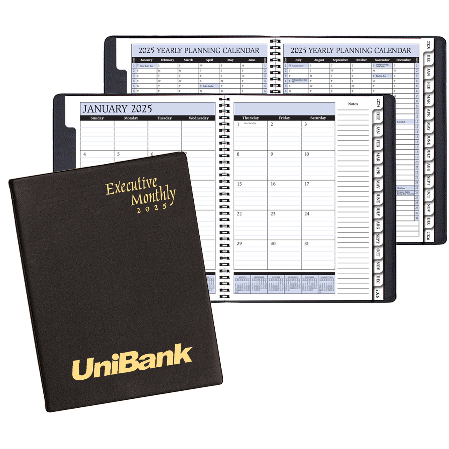 Executive Monthly Planner w/ Continental Vinyl Cover 1