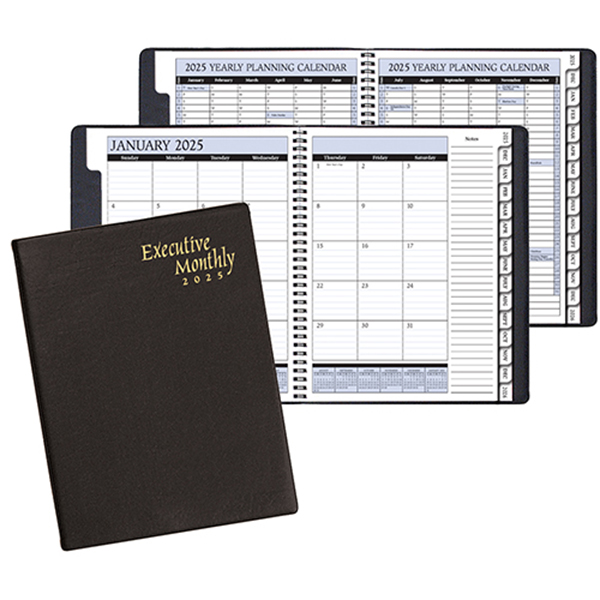 Executive Monthly Planner w/ Continental Vinyl Cover 1
