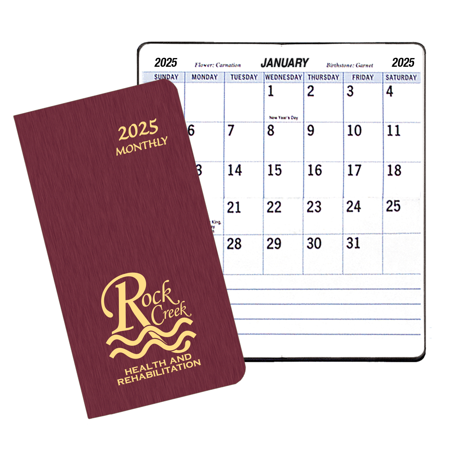 Large Print Monthly Pocket Planner w/ Shimmer Cover 1