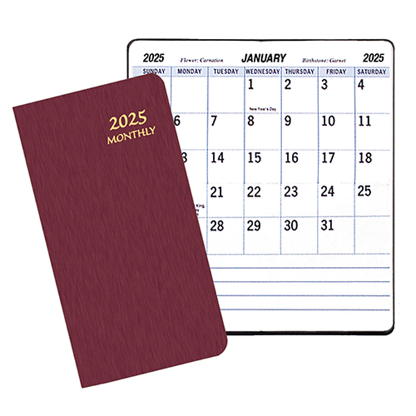 Large Print Monthly Pocket Planner w/ Shimmer Cover 1