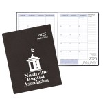 Monthly Desk Saddle Stitched Appointment Calendar/Planner w/ Leatherette Cover 1 Monthly Desk Saddle Stitched Appointment Calendar/Planner w/ Leatherette Cover 1
