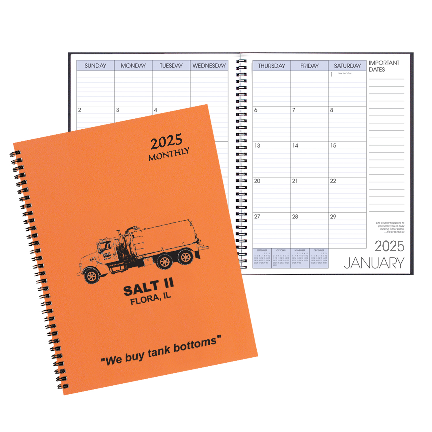 Monthly Desk Appointment Calendar/Planner w/ Technocolor Cover 1