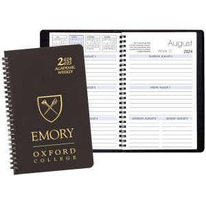 Academic Weekly Planner w/ Leatherette Cover 1 Academic Weekly Planner w/ Leatherette Cover 1